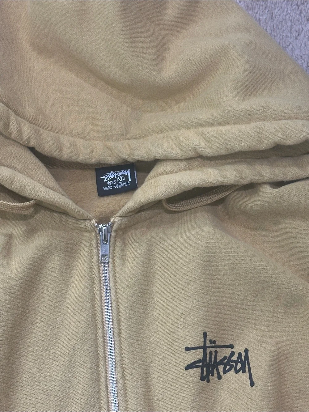 Stussy Olive-Mustard Zip Hoodie